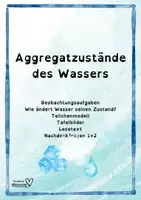 Vorschau - Unterrichtsreihen - Die Aggregatzustände des Wassers - Deckblatt