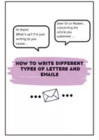 Vorschau - Arbeitsblätter - Formal and informal letters and emails Unterrichtsmaterial - Deckblatt