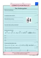 Vorschau - Klassenarbeiten - Lernzielkontrolle Notenlehre - Deckblatt