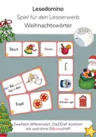 Vorschau - Spiele - Lesedomino - Weihnachten - Deutsch / DaZ (Lesespiel) - Deckblatt