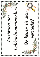 Vorschau - Mal- und Bastelvorlagen - Lebkuchenmännchen basteln – Schreibanlass und Bastelvorlage für die Grundschule - Seite 2