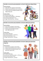 Voorbeeld - Spaans - El barrio ideal – opdrachtenkaarten & voorbeeldposter - Pagina 1