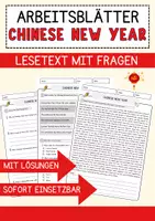 Vorschau - Arbeitsblätter - Chinese New Year Englisch Arbeitsblatt Events and Celebrations Reading Comprehension - Deckblatt