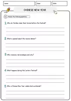 Vorschau - Arbeitsblätter - Chinese New Year Englisch Arbeitsblatt Events and Celebrations Reading Comprehension - Seite 3