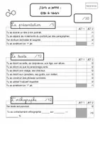 Aperçu - Feuilles d'exercices - Savoir écrire - Grilles de relecture et évaluation - Page 1