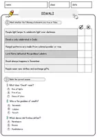 Vorschau - Arbeitsblätter - Diwali Englisch Arbeitsblatt Events and Celebrations Reading Comprehension - Seite 2