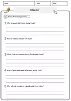 Vorschau - Arbeitsblätter - Diwali Englisch Arbeitsblatt Events and Celebrations Reading Comprehension - Seite 3