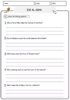 Vorschau - Arbeitsblätter - Eid al-Adha Englisch Arbeitsblatt Events and Celebrations Reading Comprehension - Seite 3