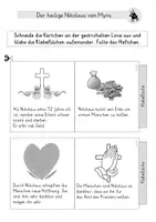 Vorschau - Mal- und Bastelvorlagen - Materialpaket: Nikolaus, Heiliger Nikolaus; differenziertes Lernheft - Seite 1