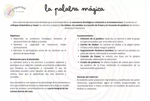 Vista previa - Juegos / Gamificación - CONCIENCIA FONOLÓGICA: LA PALABRA MÁGICA - página 1