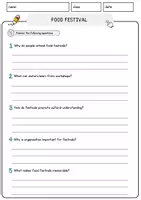 Vorschau - Arbeitsblätter - Food Festival Englisch Arbeitsblatt Events and Celebrations Reading Comprehension - Seite 3