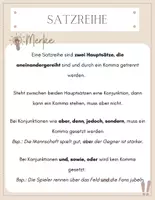 Vorschau - Poster - Merkplakate Satzreihe-Satzgefüge Deutsch - Seite 1