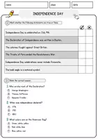 Vorschau - Arbeitsblätter - Independence Day Englisch Arbeitsblatt Events and Celebrations Reading Comprehension - Seite 2