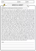 Vorschau - Arbeitsblätter - Medieval Market Englisch Arbeitsblatt Events and Celebrations Reading Comprehension - Seite 1