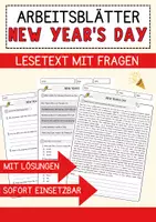 Vorschau - Arbeitsblätter - New Year_s Day Englisch Arbeitsblatt Events and Celebrations Reading Comprehension - Deckblatt