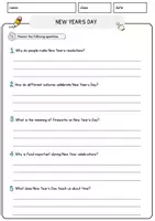 Vorschau - Arbeitsblätter - New Year_s Day Englisch Arbeitsblatt Events and Celebrations Reading Comprehension - Seite 3