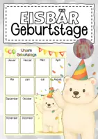 Vorschau - Anderer Materialtyp - Eisbärenklasse Geburtstagskalender - Deckblatt
