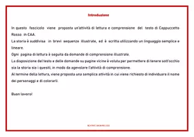 anteprima - Esercizi - cappuccetto rosso CAA: lettura e comprensione - Pagina 2