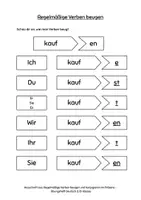 Vorschau - Arbeitsblätter - KOSTENLOS: Regelmäßige Verben konjugieren – Probe (Präsens, Deutsch 2./3. Klasse) FREEBIE - Seite 2