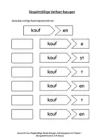Vorschau - Arbeitsblätter - KOSTENLOS: Regelmäßige Verben konjugieren – Probe (Präsens, Deutsch 2./3. Klasse) FREEBIE - Seite 3
