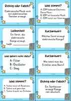 Vorschau - Quiz - Elektronische Musik - 24 Quizkarten | Musik & Klangproduktion | Deutsch - Seite 1
