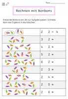 Vorschau - Stationenlernen - Einmaleins - 2er-Reihe & Umkehraufgaben: Mengen erkennen und einkreisen - Seite 1