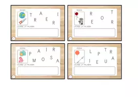 Vista previa - Refuerzo / NEE / Materiales de apoyo - Letras misteriosas - Tarjetas para formar palabras - página 1