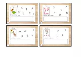 Vista previa - Refuerzo / NEE / Materiales de apoyo - Letras misteriosas - Tarjetas para formar palabras - página 3
