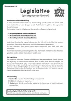 Vorschau - Arbeitsblätter - Gewaltenteilung – Legislative, Exekutive, Judikative (mit Zusatz: Medien als vierte Gewalt) / Politik / Sozialkunde / Gesellschaftslehre / Klasse 8-10 - Seite 1