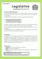 Vorschau - Arbeitsblätter - Gewaltenteilung – Legislative, Exekutive, Judikative (mit Zusatz: Medien als vierte Gewalt) / Politik / Sozialkunde / Gesellschaftslehre / Klasse 8-10 - Deckblatt