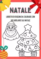 anteprima - Materiale di supporto/inclusione - Natale: libretto con disegni da colorare - Pagina di copertina