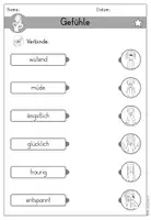 anteprima - Esercizi - Gefühle - Arbeitsblatt Wortschatz differenziert - DaZ/DaF/Sprachförderung (Esercizi sulle emozioni) - Pagina 2