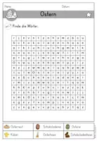 anteprima - Esercizi - Ostern - Arbeitsblatt Suchsel differenziert - DaZ/DaF/Sprachförderung (Cruciverba sulla Pasqua) - Pagina 2