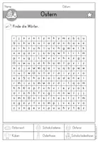 anteprima - Esercizi - Ostern - Arbeitsblatt Suchsel differenziert - DaZ/DaF/Sprachförderung (Cruciverba sulla Pasqua) - Pagina 3