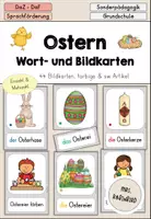 anteprima - Flashcard - Ostern - Ostergeschichte Bildkarten Wortkarten - DaZ/DaF/Sprachförderung (Flashcards sulla storia di Pasqua) - Pagina di copertina