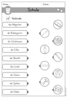 anteprima - Esercizi - Schulsachen - Schule Arbeitsblatt differenziert - DaZ/DaF/Sprachförderung (Esercizi sulla scuola) - Pagina 3