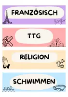 Vorschau - Präsentationen/Tafelbilder - Tagestransparenz – klarer Überblick über die Fächer des Tages - Seite 3