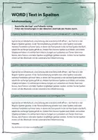 Vorschau - Arbeitsblätter - Arbeitsblatt zum Thema Text in Spalten - Seite 1