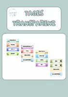 Vorschau - Präsentationen/Tafelbilder - Tagestransparenz – klarer Überblick über die Fächer des Tages - Deckblatt