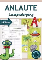 Vorschau - Arbeitsblätter - Lesespaziergang Anlaute Klasse 1 – Dreifach differenziert (passend zu Flex und Flora, Buchstabenheft 1) - Deckblatt