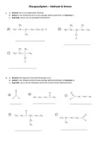 Vorschau - Arbeitsblätter - Übungsaufgaben: Aldehyde und Ketone - Nomenklatur - Seite 1