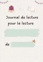Vorschau - Arbeitsblätter - Journal de lecture - Lesetagebuch Französisch zur Freiarbeit - Deckblatt
