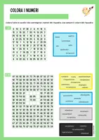 Vorschau - Arbeitsblätter - I numeri - Colora i numeri (auch im Materialpaket zu den Zahlen enthalten) - Seite 1