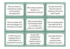 Vorschau - Aufgabenkarten - Conversation Cards Multiculturalism UK - Speaking Activity - Seite 3