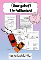 Vorschau - Arbeitsblätter - Unfallbericht Übungsheft Klasse 4/5 Deutsch (mit Lösung) - Deckblatt