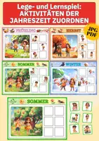 Vorschau - Arbeitsblätter - Jahreszeiten verstehen leicht gemacht – Sortierspiel-Materialpaket für Kita & Vorschule - Seite 1
