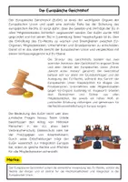 Vorschau - Arbeitsblätter - Der Europäische Gerichtshof: EU-Recht, Aufgaben, Aufbau, Verfahren - Seite 1
