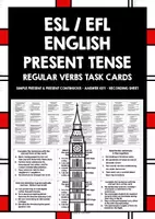 Vorschau - Stationenlernen - ENGLISCH: Present Tense (Präsens) | Regelmäßige Verben | 48 differenzierte Aufgabenkarten | Lösungen | A2-B1 - Seite 1