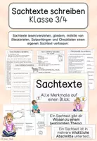 Vorschau - Unterrichtsreihen - Sachtexte schreiben: Eine Einheit für Klasse 3 / 4 - Deckblatt
