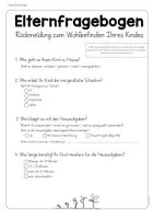 Vorschau - Arbeitsblätter - Elterngespräch: Elternfeedback zum Wohlbefinden des Kindes - Seite 1